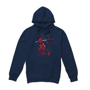 Deadpool Unisex Adult Sword Hoodie / Navy